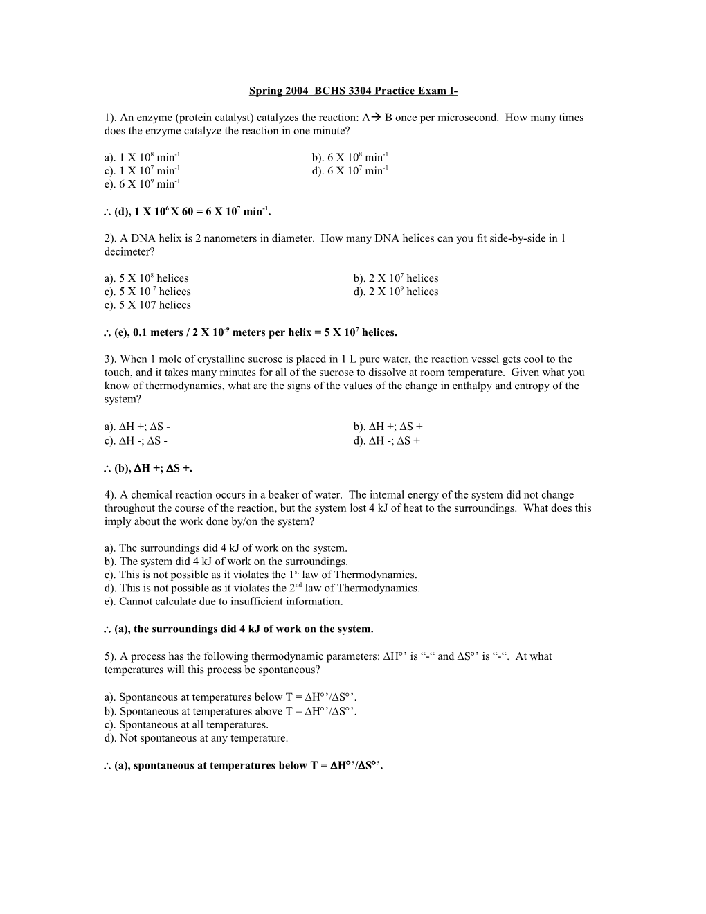 Widger BCHS 3304 Practice Exam I