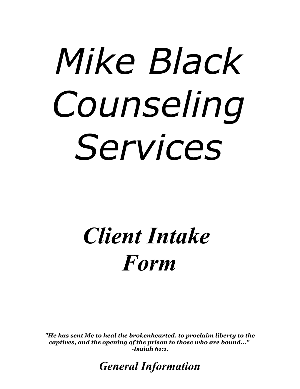 Mike Black Counseling Services