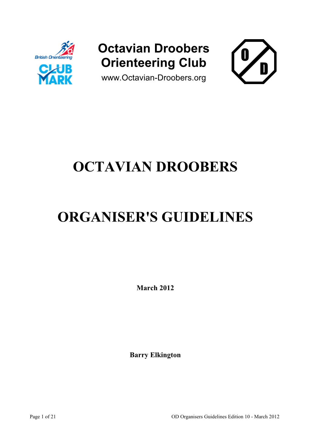 Organiser's Guidelines