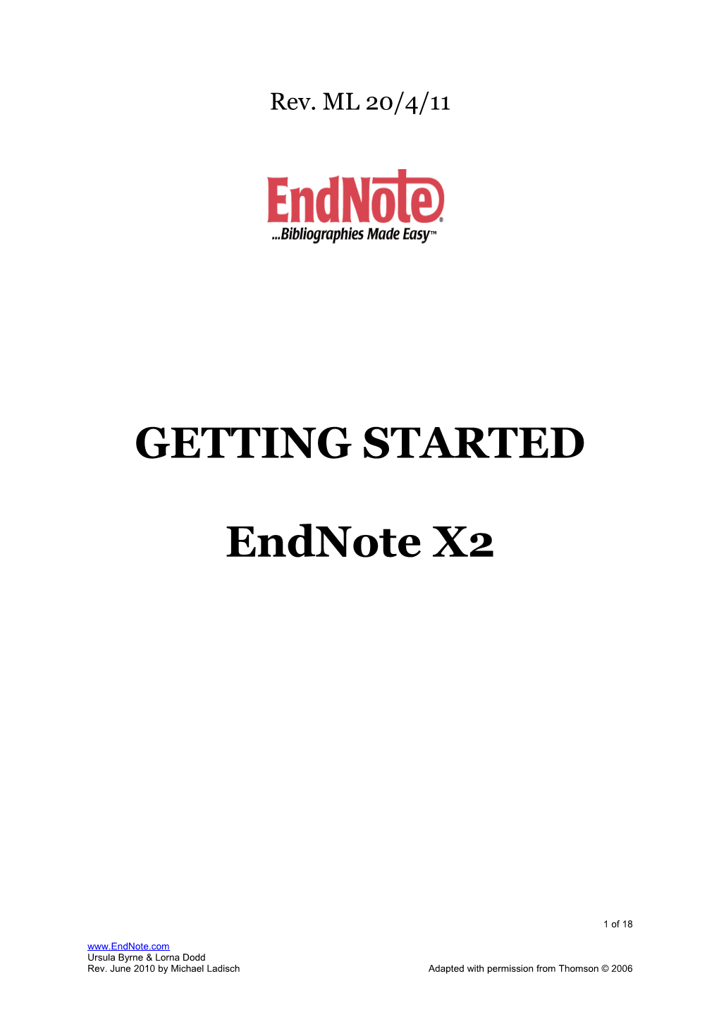 2. Creating & Adding Records to Your Endnote Library