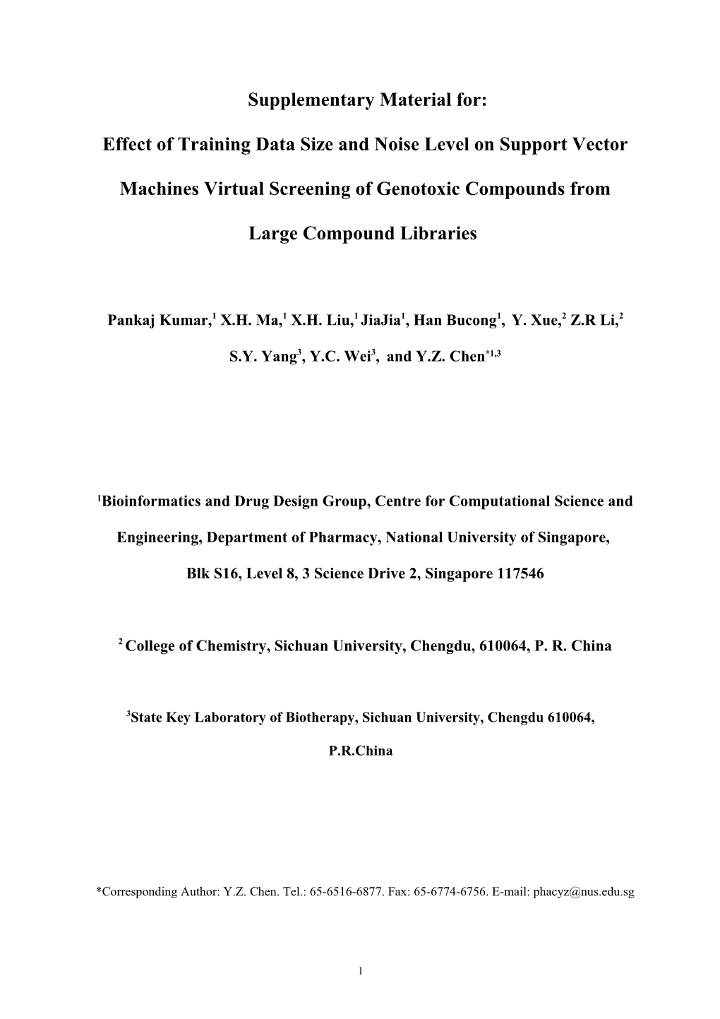 Prediction of Compounds with Specific Pharmacodynamic, Pharmacokinetic Or Toxicological