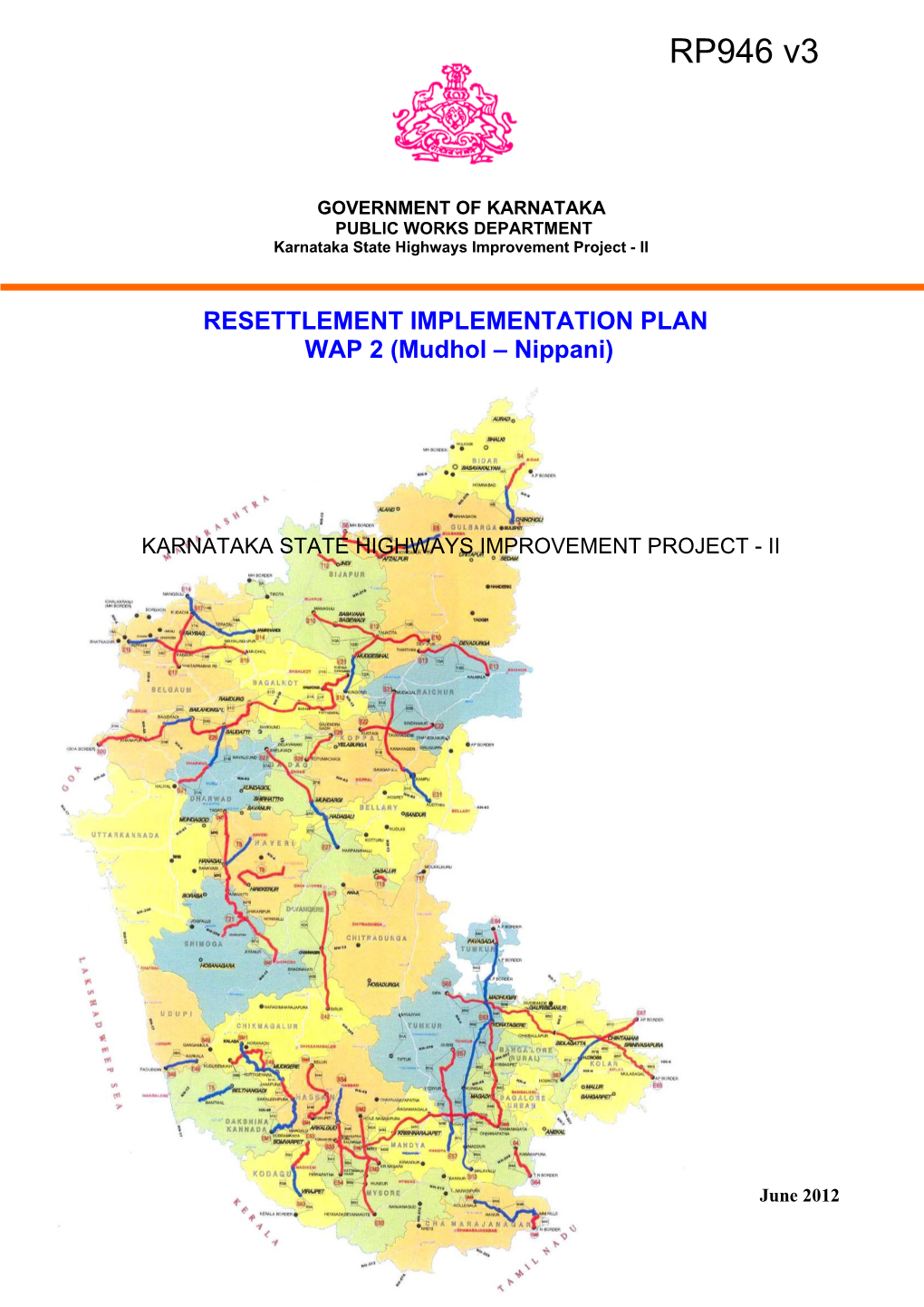Karnataka State Highways Improvement Project II Resettlement Implementation Plan WAP-2