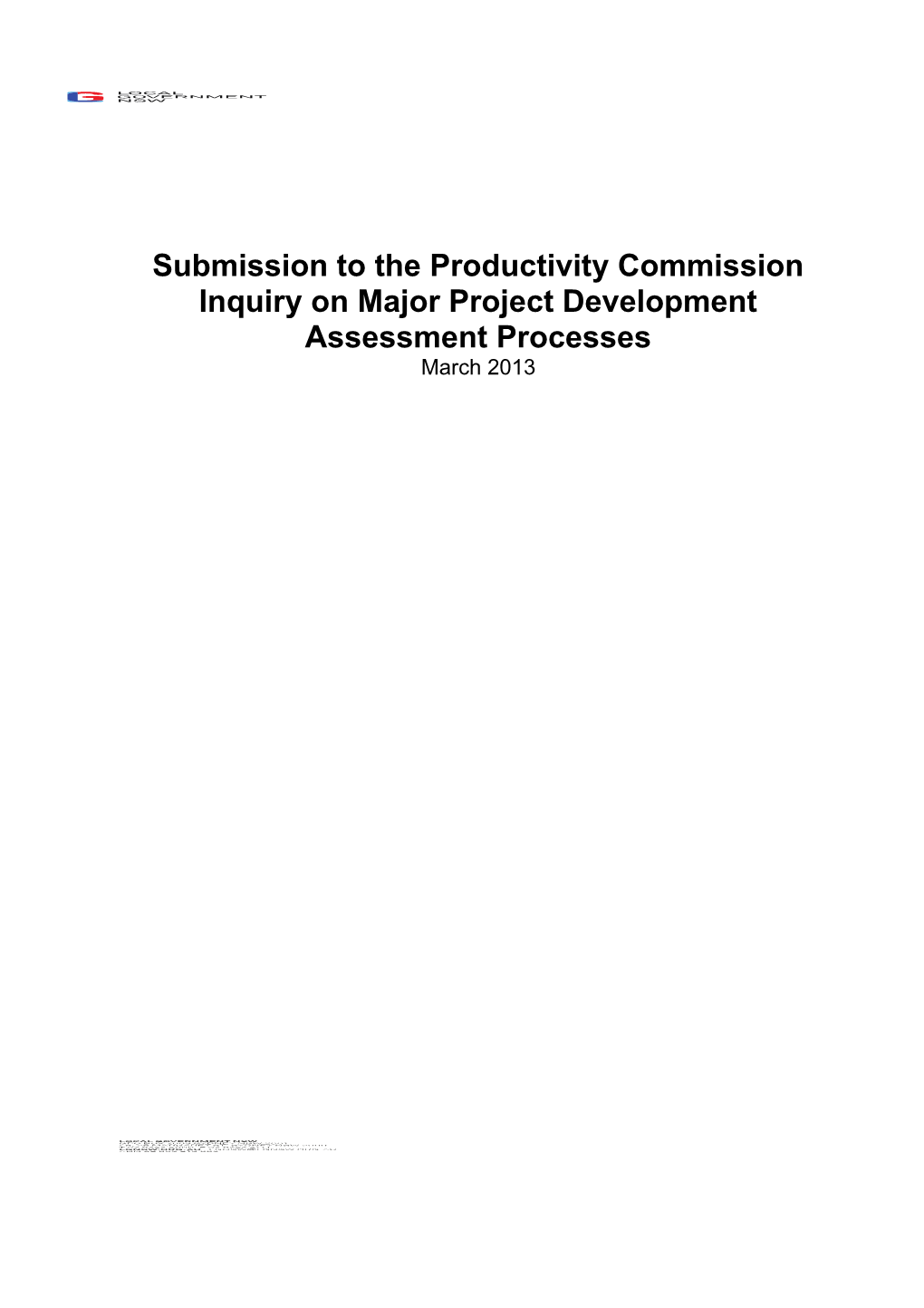 Submission 36 - Local Government NSW - Major Project Development Assessment Processes
