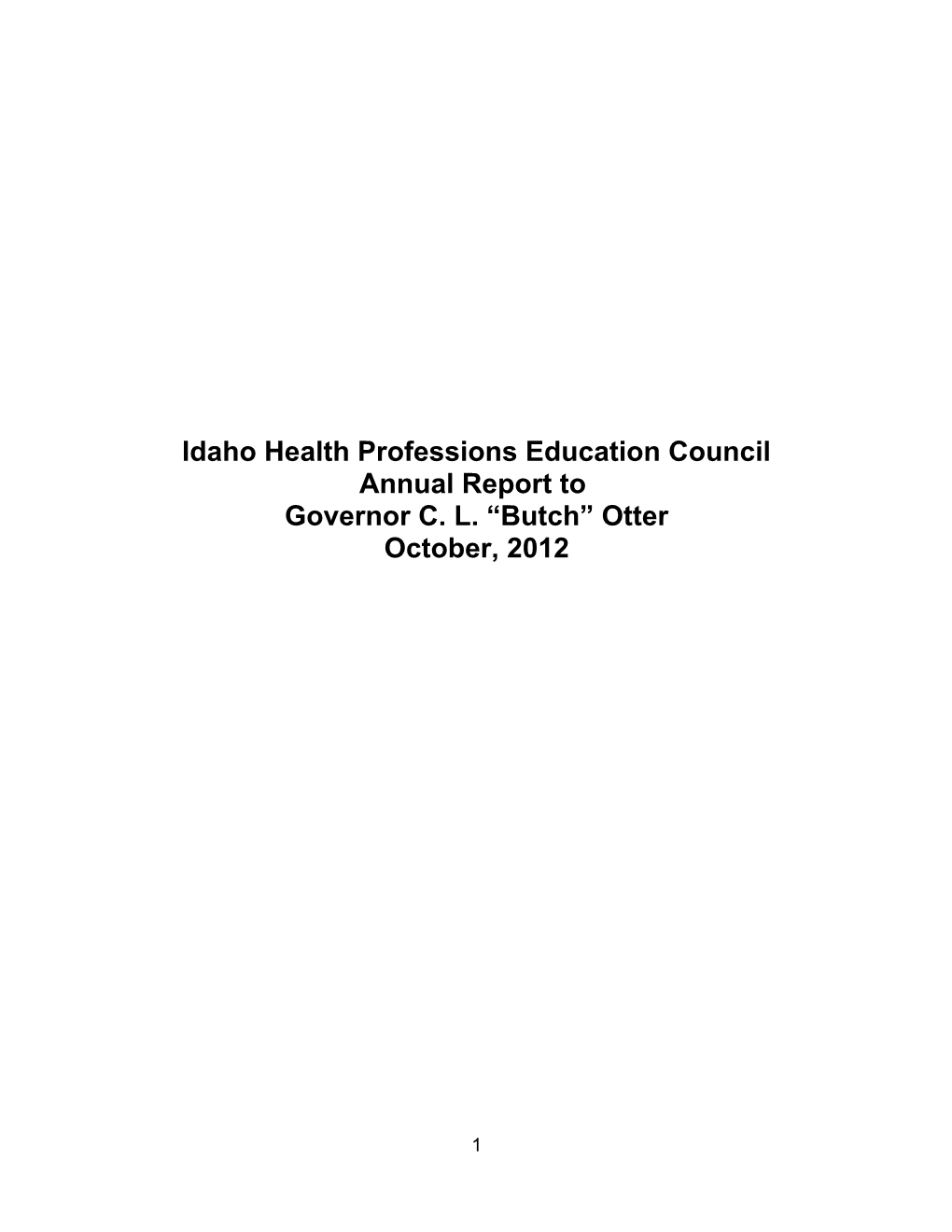 Idaho Health Professions Education Council