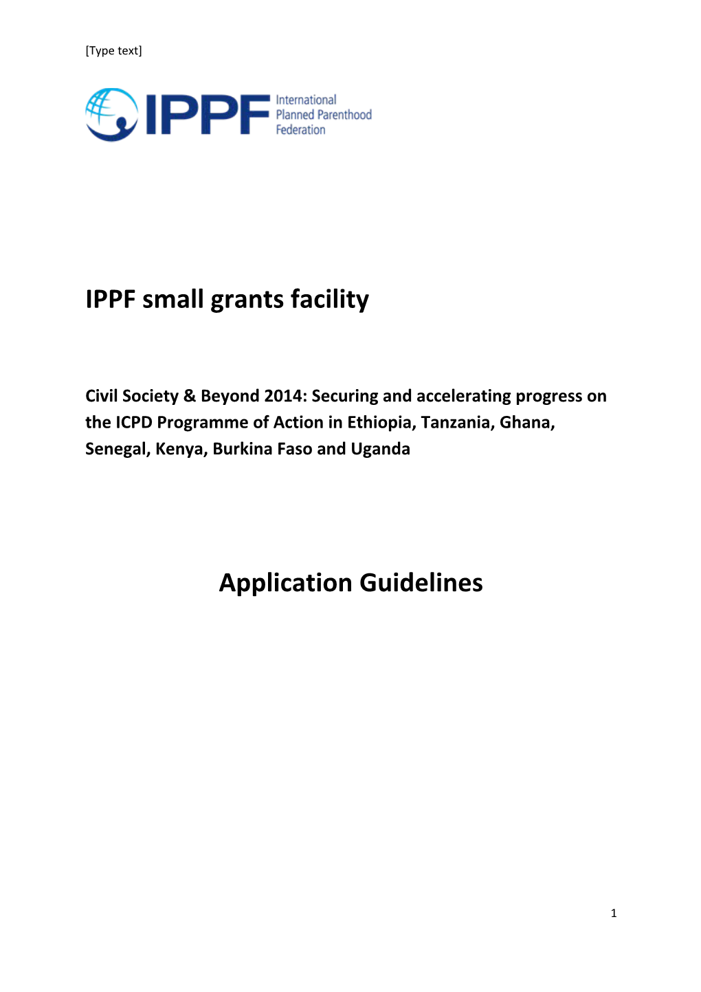 IPPF Advocacy Flexi Fund Application Guidelines