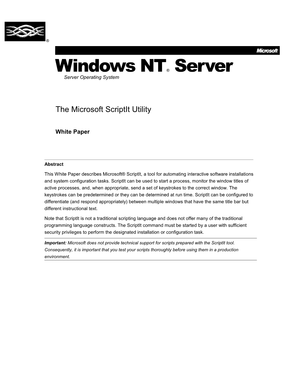 The Microsoft Scriptit Utility