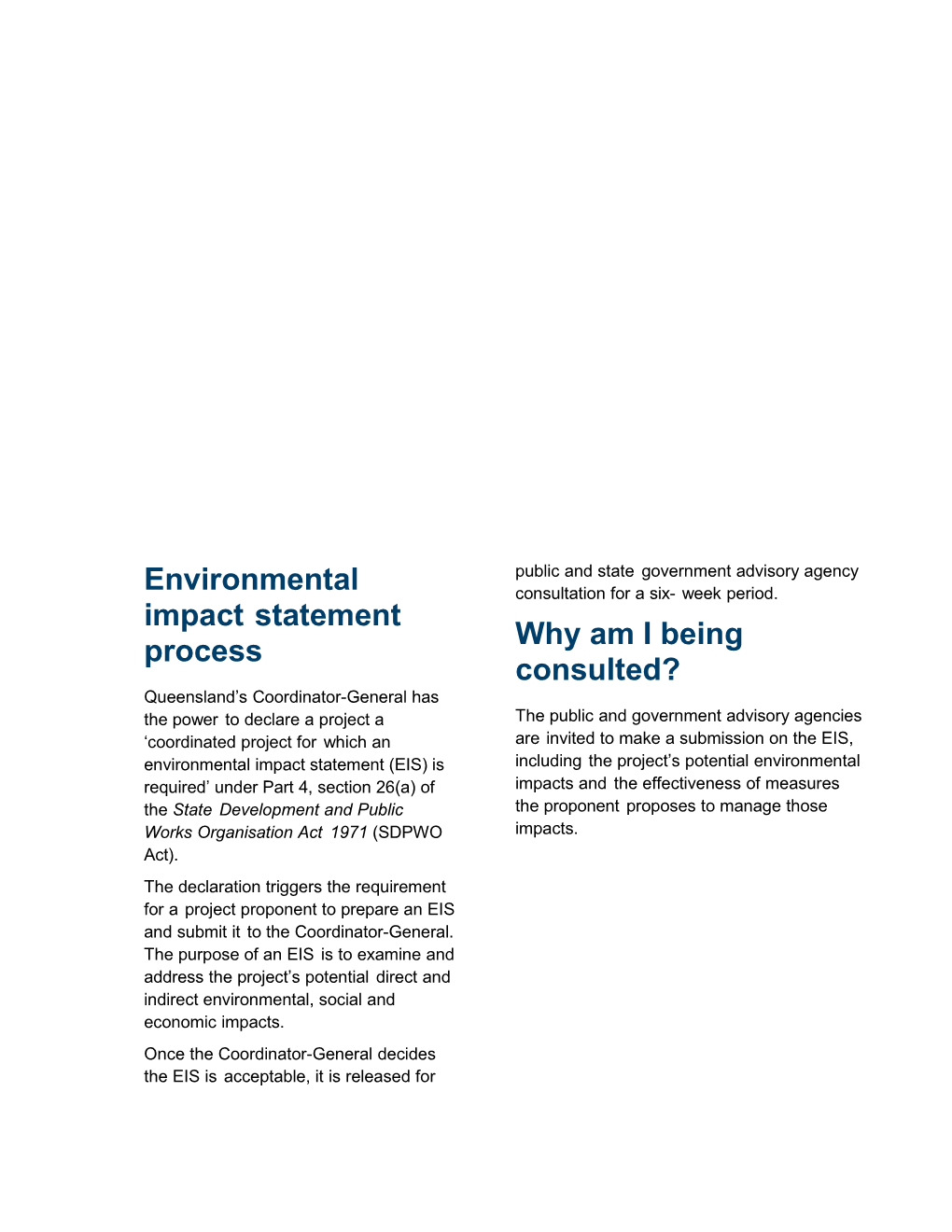 Have Your Say on an Environmental Impact Statement - Fact Sheet