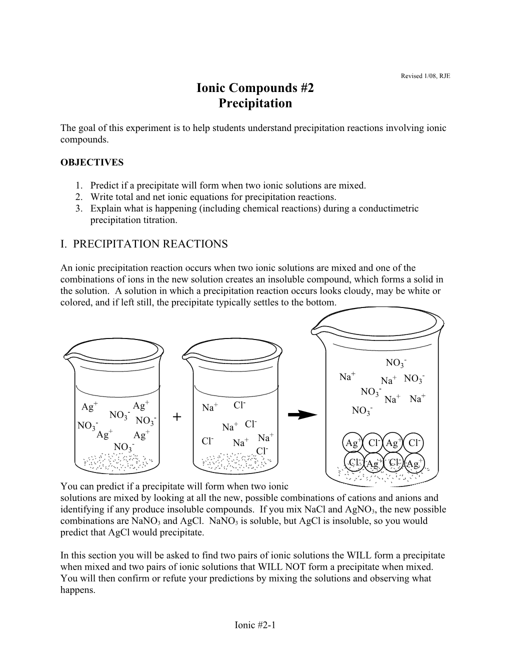 Ionic Compounds, Experiment #2