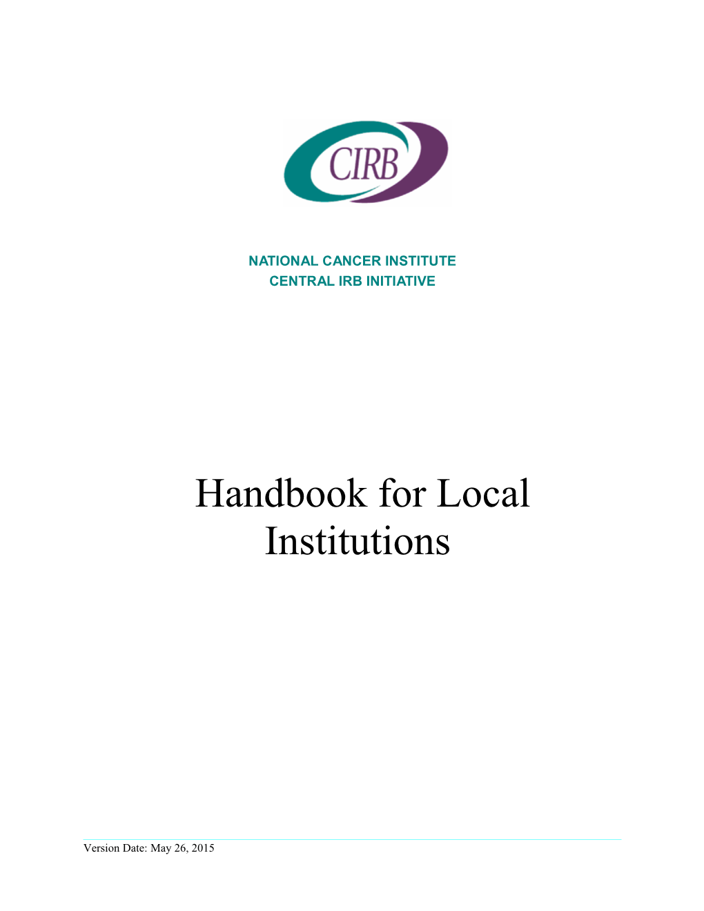 CIRB Handbook for Local Sites