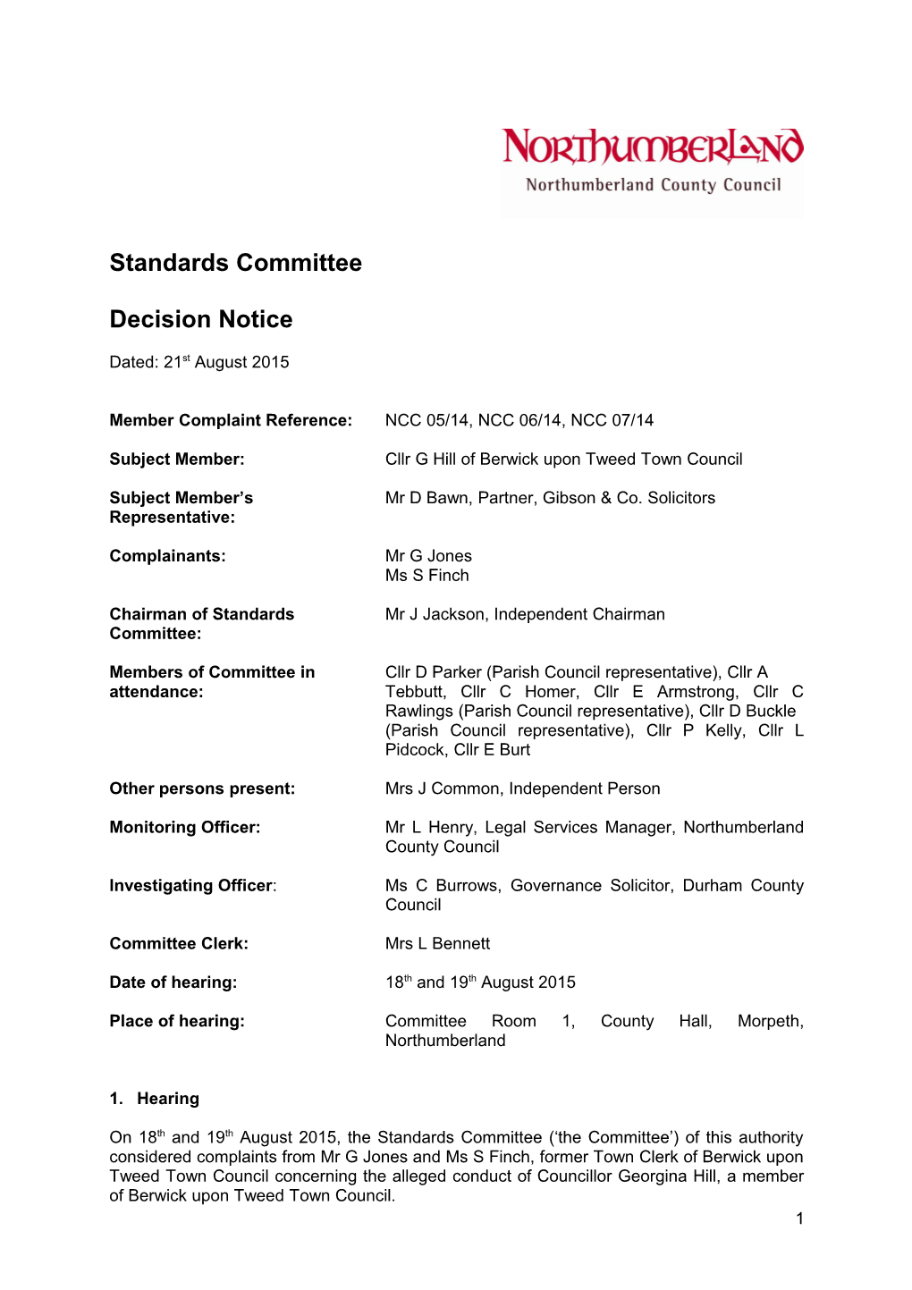 Standards Committee