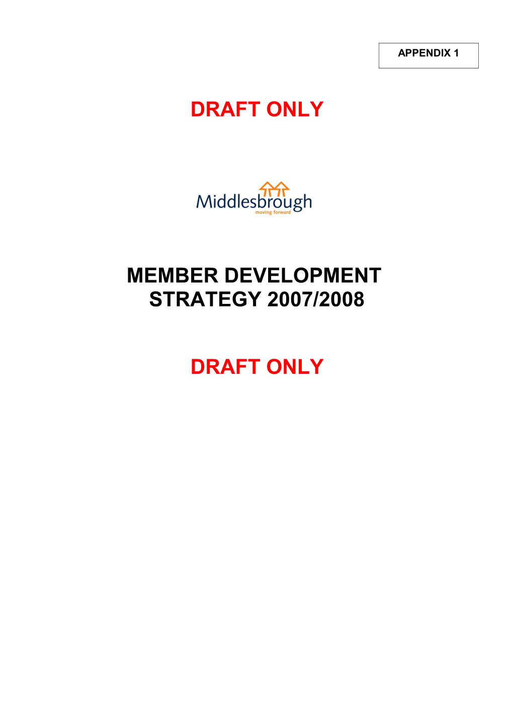Middlesbrough Member Development Strategy