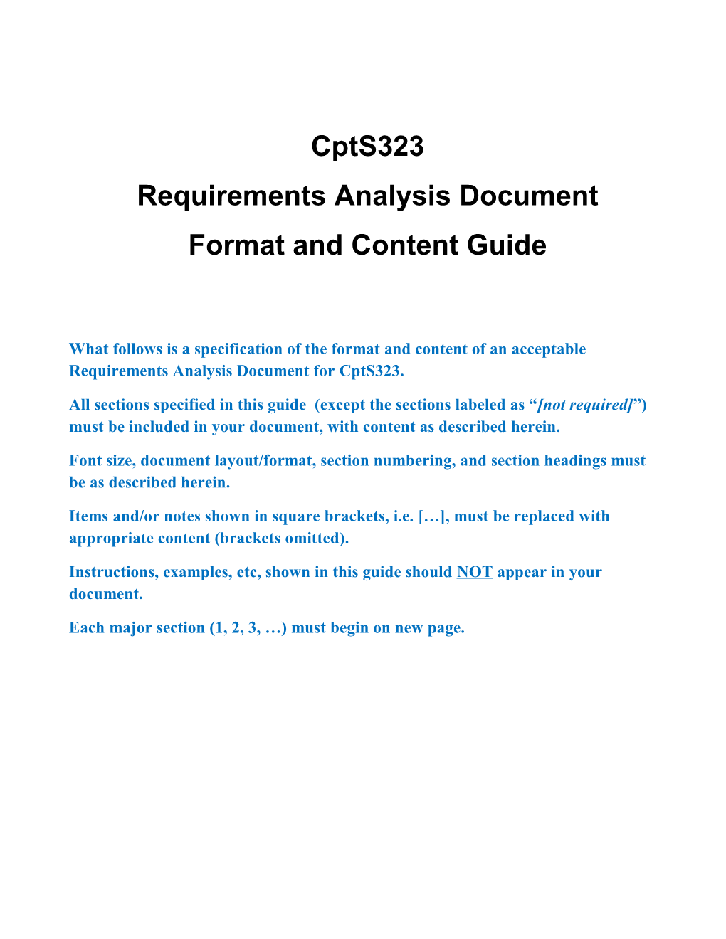 Requirements Analysis Document Insert Product Name Here in Header