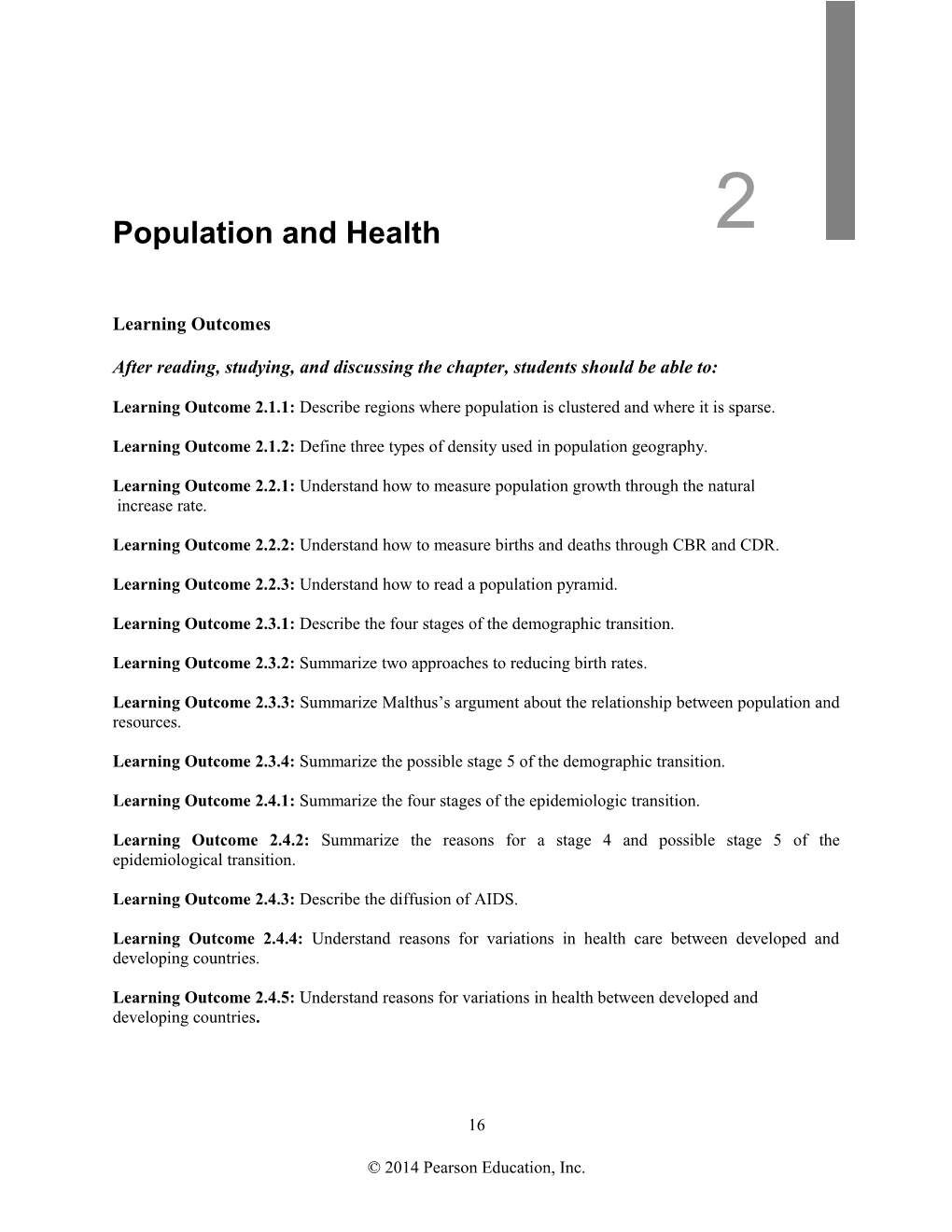 Chapter 2: Population and Health