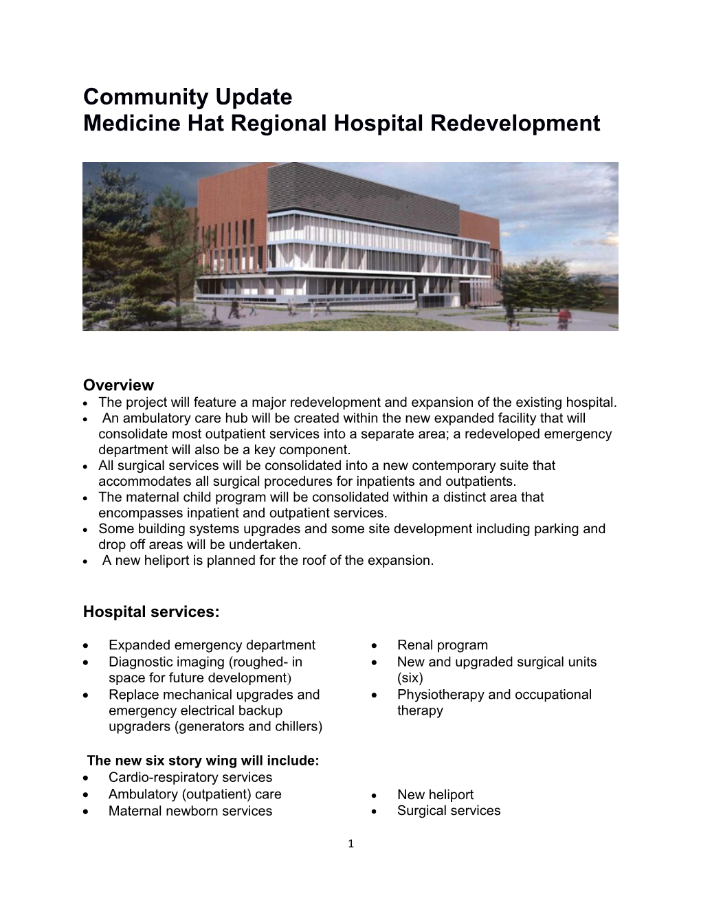 Medicine Hat Regional Hospital Redevelopment