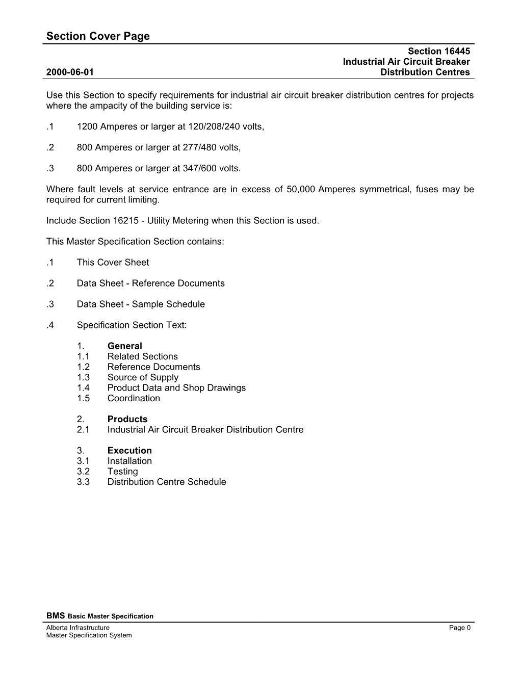 16445 - Industrial Air Circuit Breaker Distribution Centres