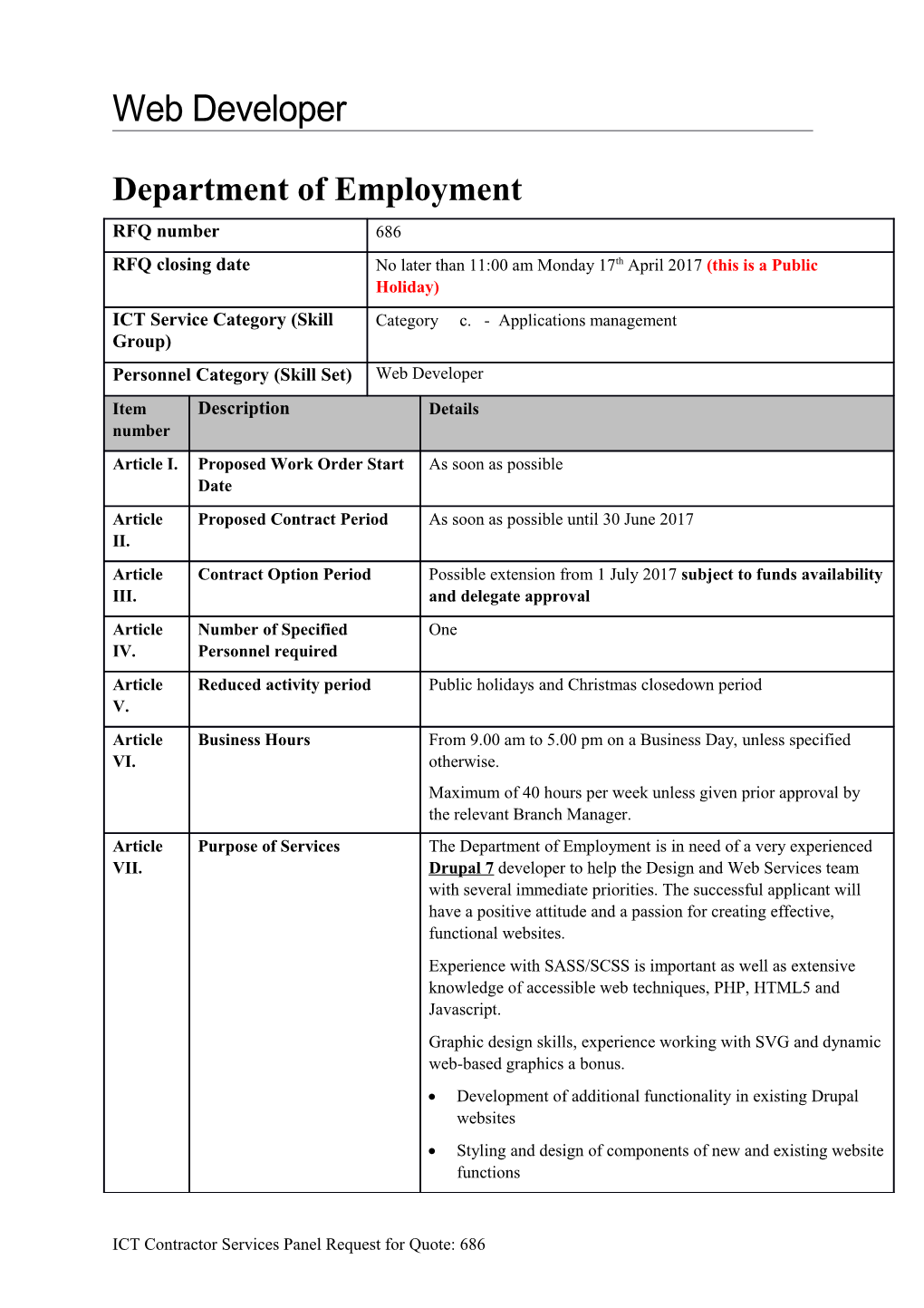 RFQ Template - Department of Employment V1