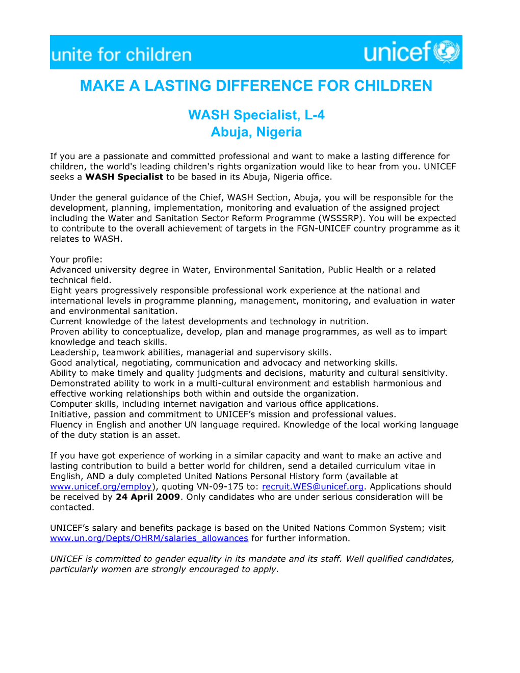 Make a Lasting Difference Forchildren