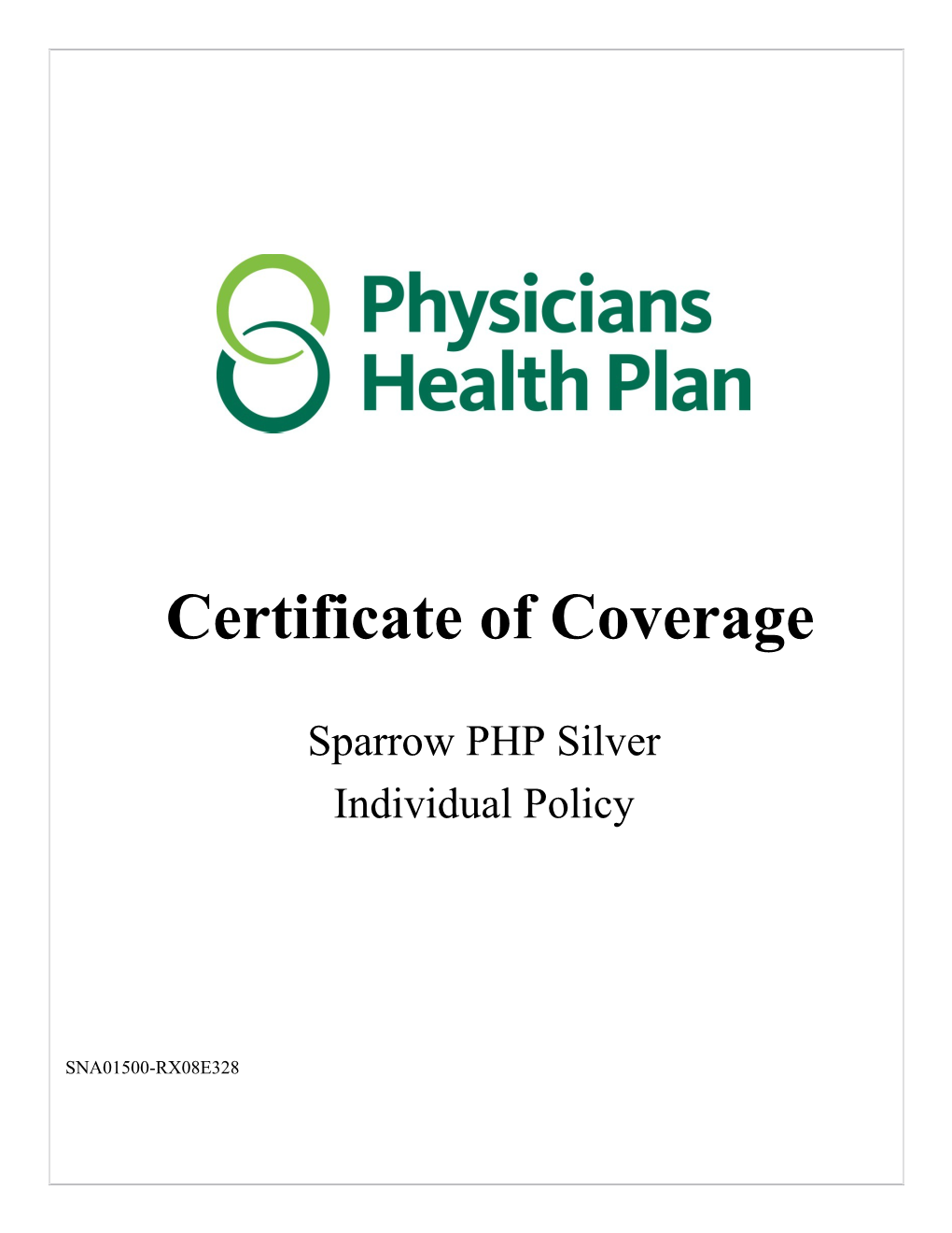 Certificate of Coverage