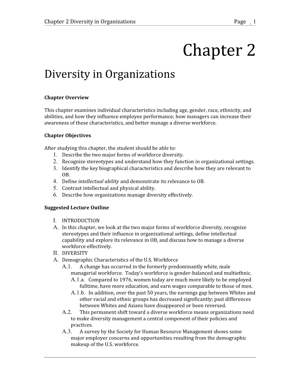 Chapter 2 Diversity in Organizationspage