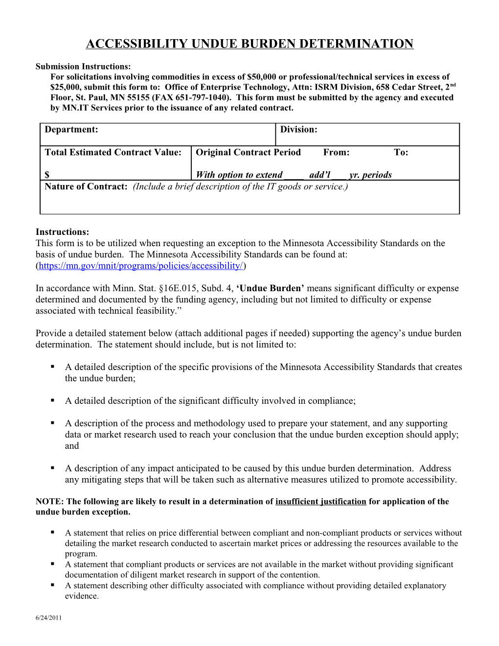 Single Source Request Form