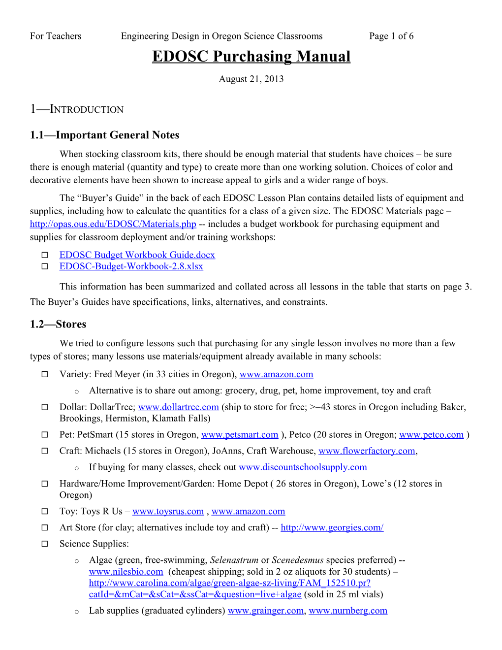 For Teachersengineering Design in Oregon Science Classroomspage 1 of 5