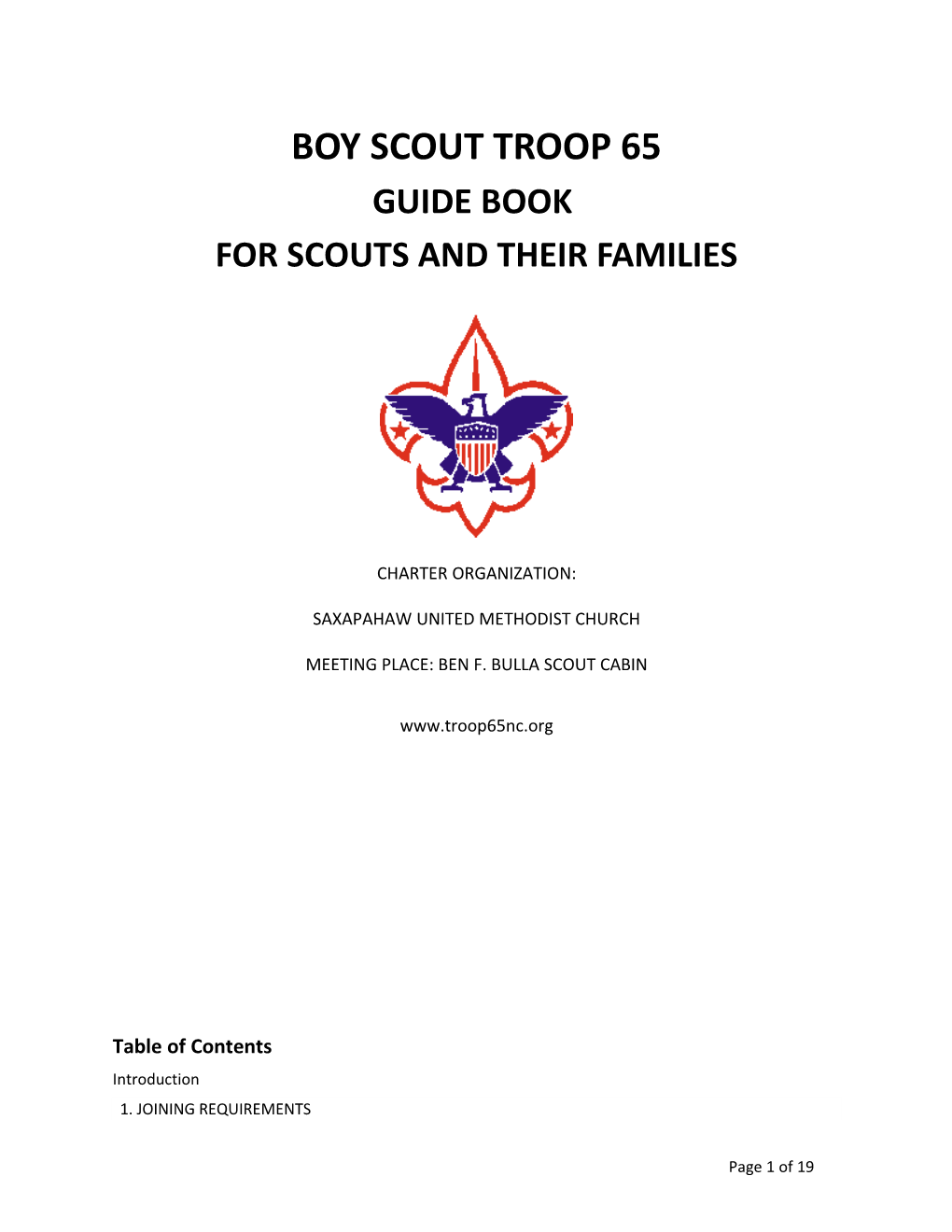 For Scoutsand Their Families