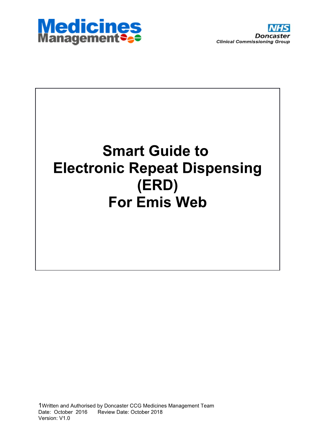 Smart Guide to Electronic Repeat Dispensing (ERD)