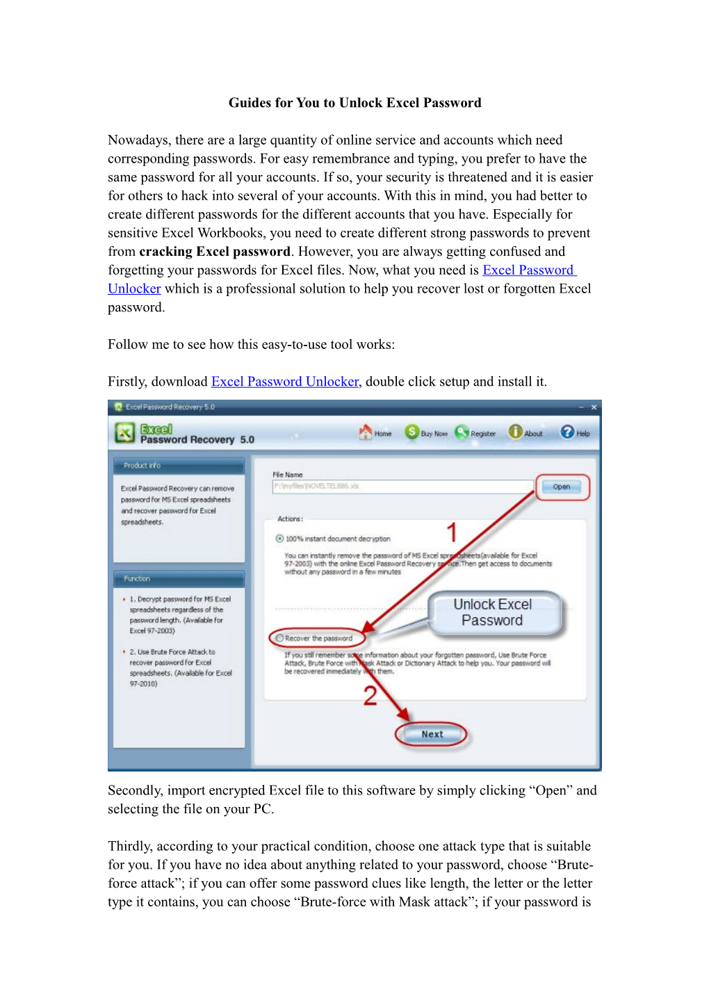 Guides for You to Unlock Excel Password