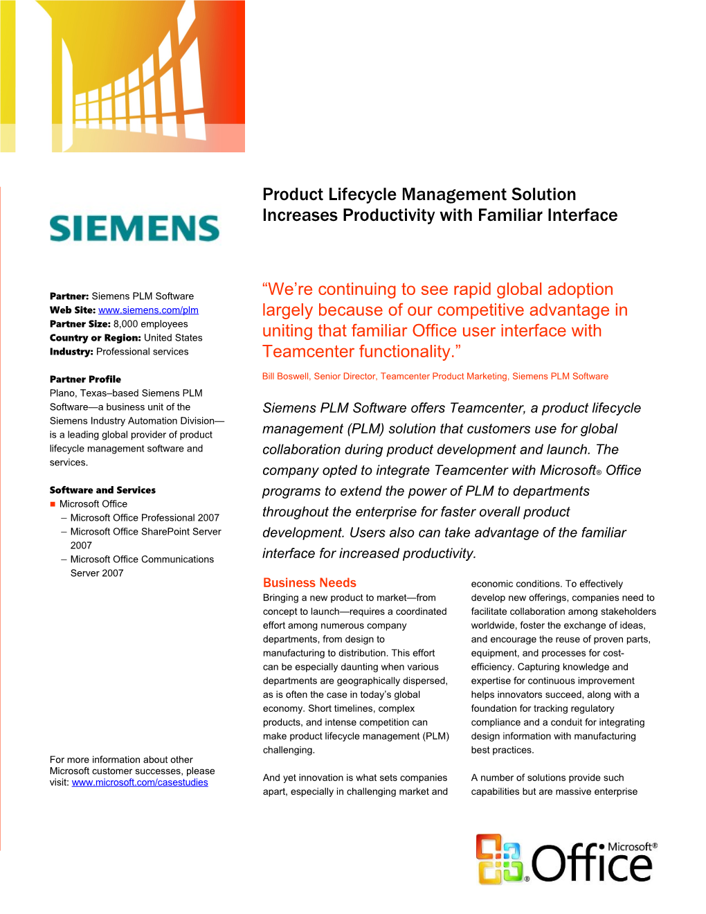 Product Lifecycle Management Solution Increases Productivity with Familiar Interface