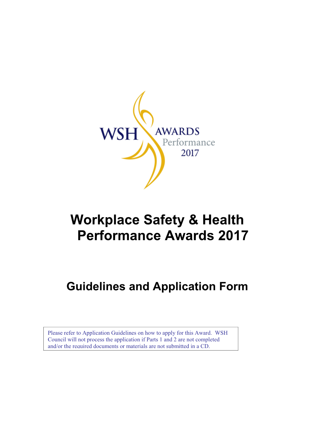 Workplace Safety & Health Performance Awards 2017