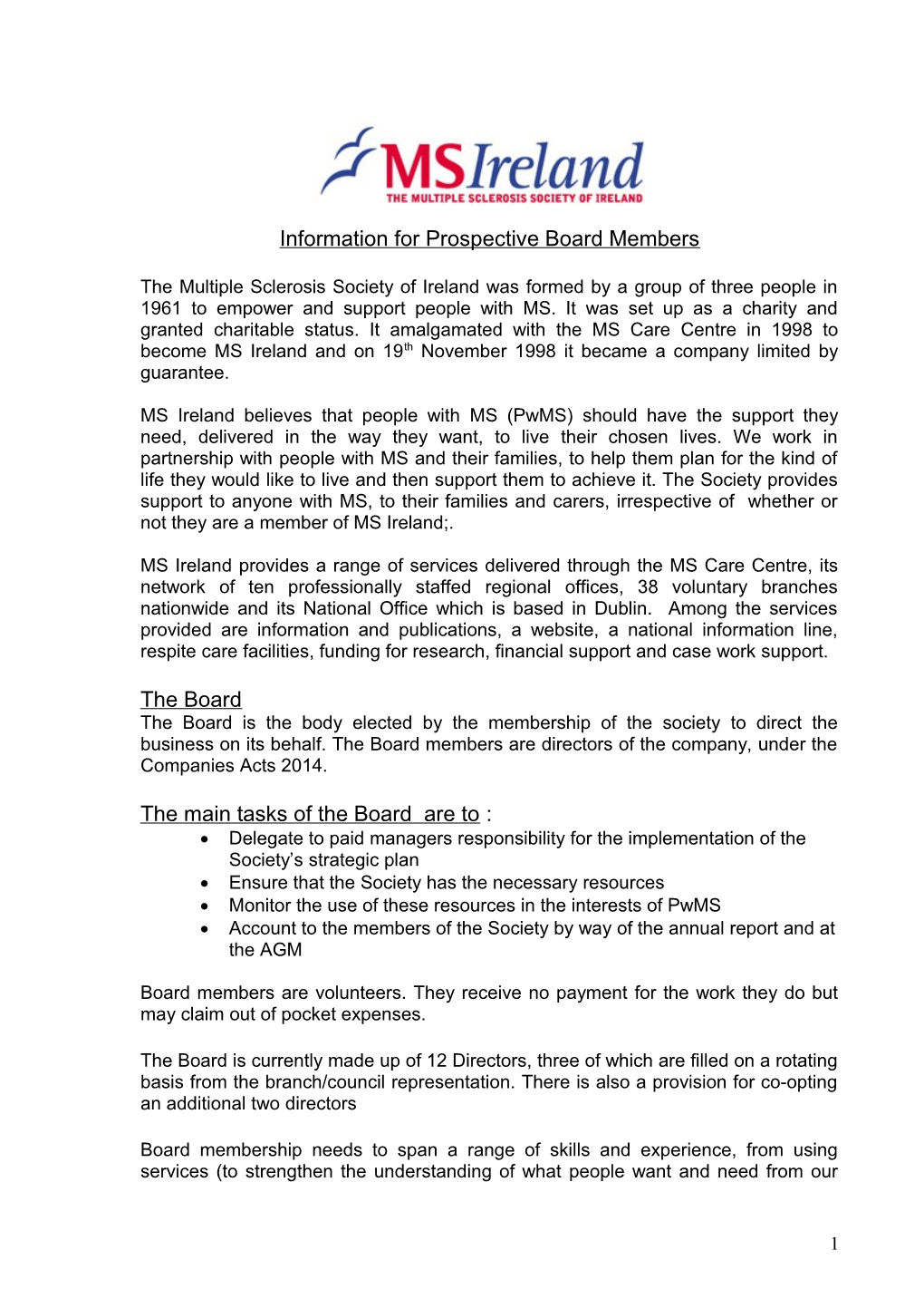 Information for Prospective Board Members