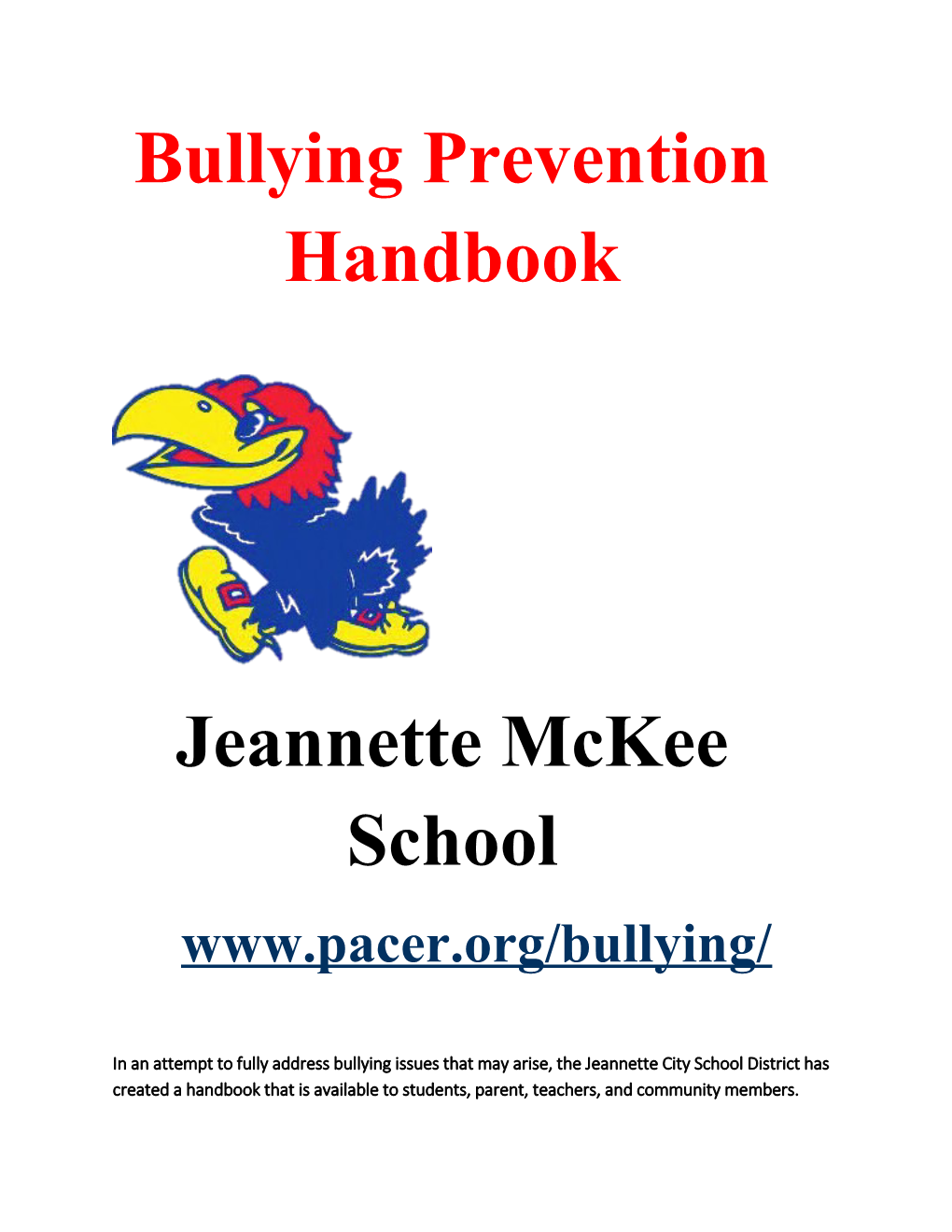 Bullying Prevention Handbook
