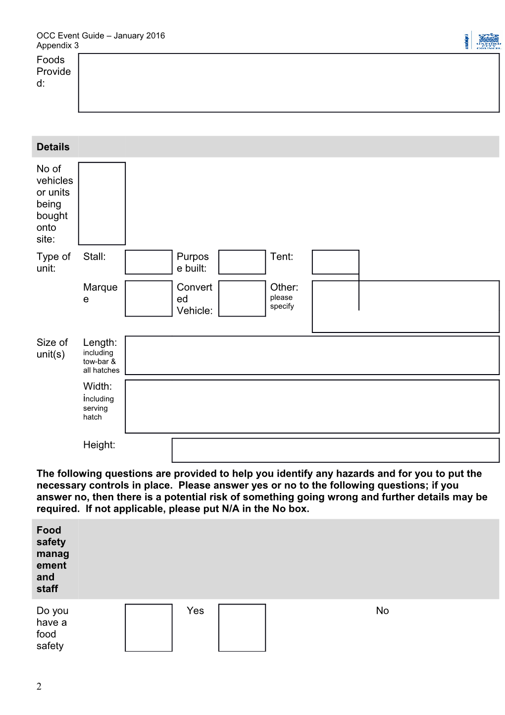 Event Catering Form