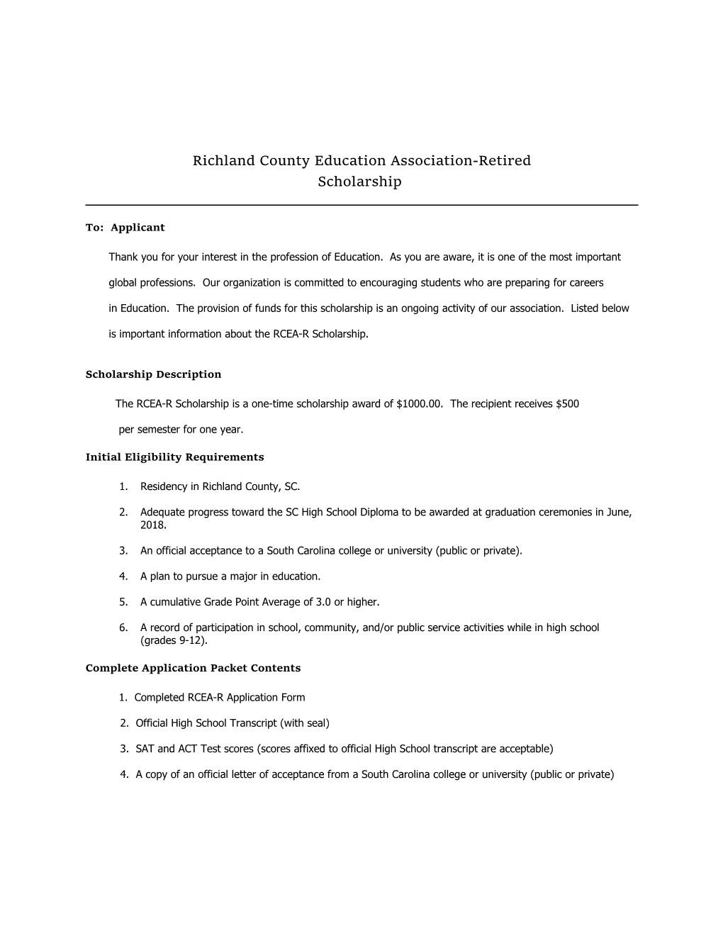 Richland County Education Association-Retired