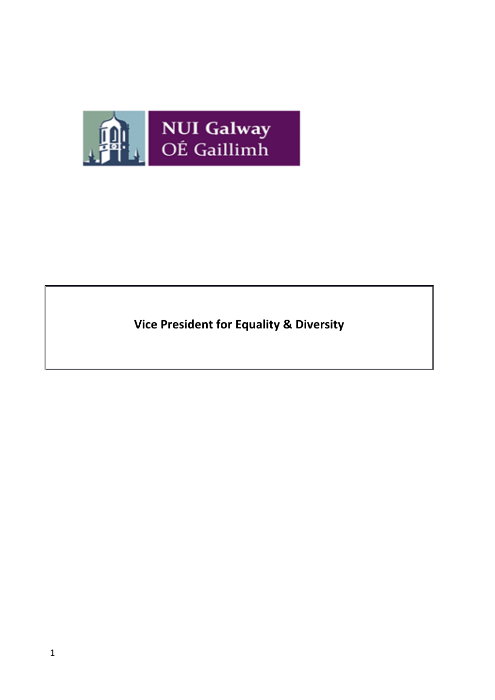 Vice President for Equality & Diversity