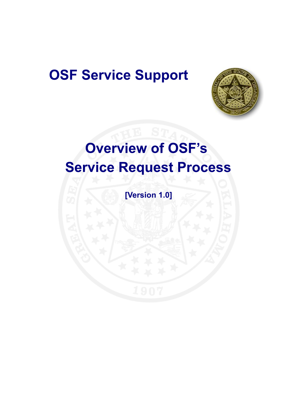 Service Request Process Overview