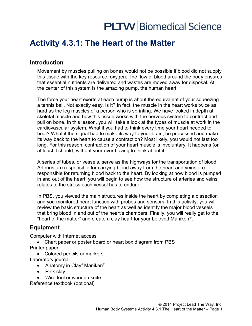 Activity 4.3.1: the Heart of the Matter