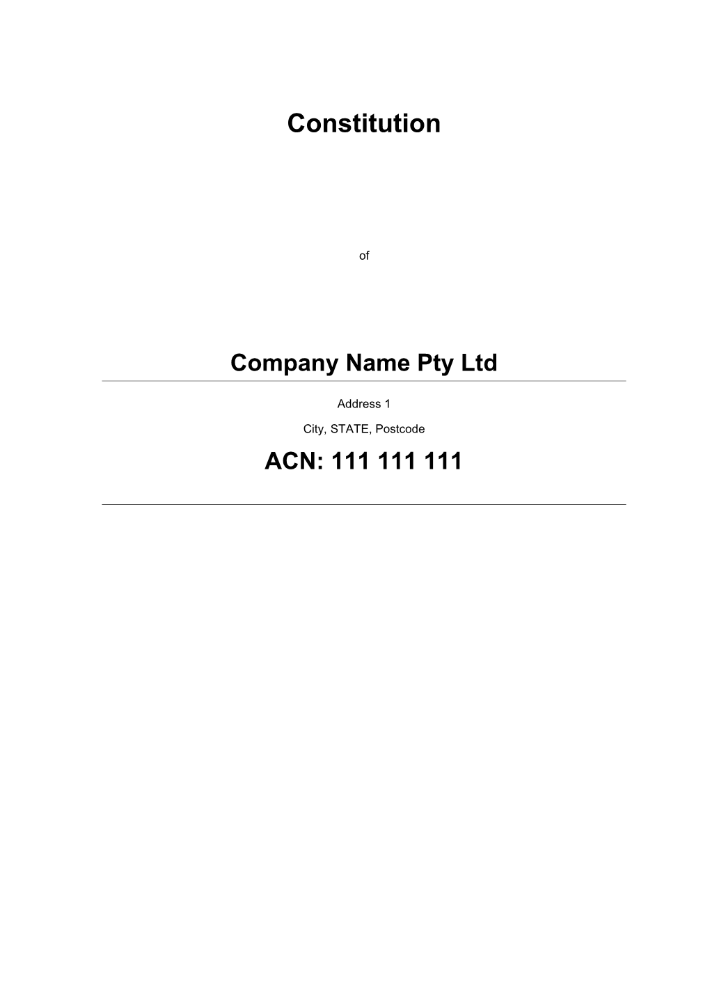 Company Name Pty Ltd