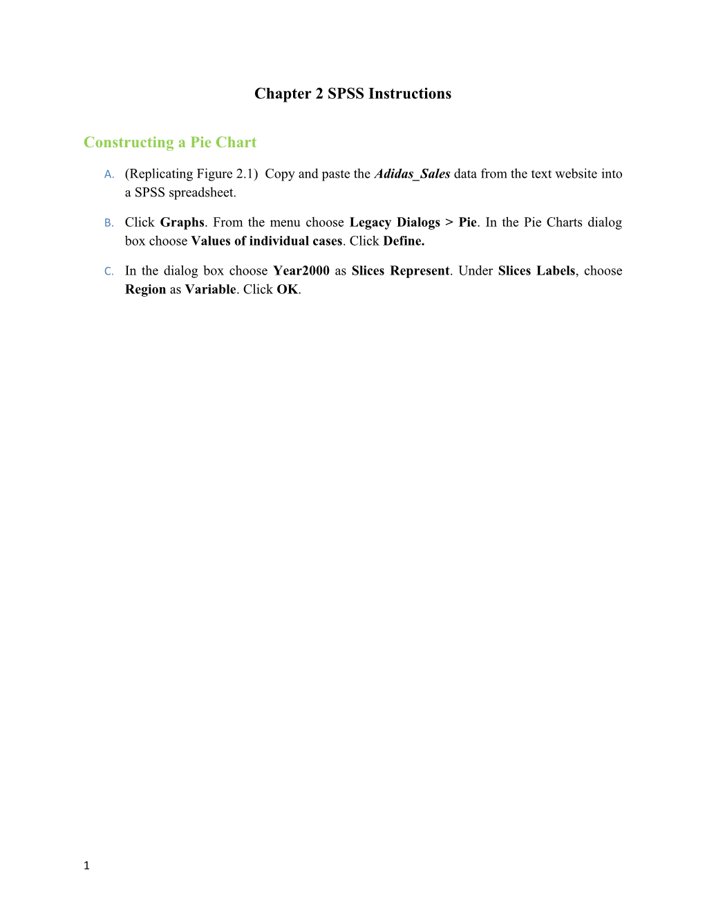 Chapter 2 SPSS Instructions