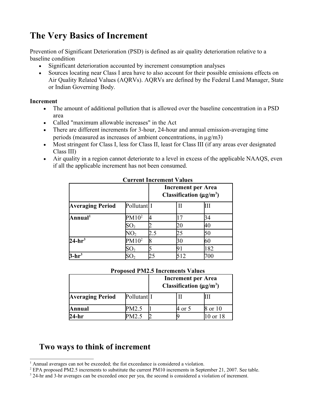 The Very Basics of Increment