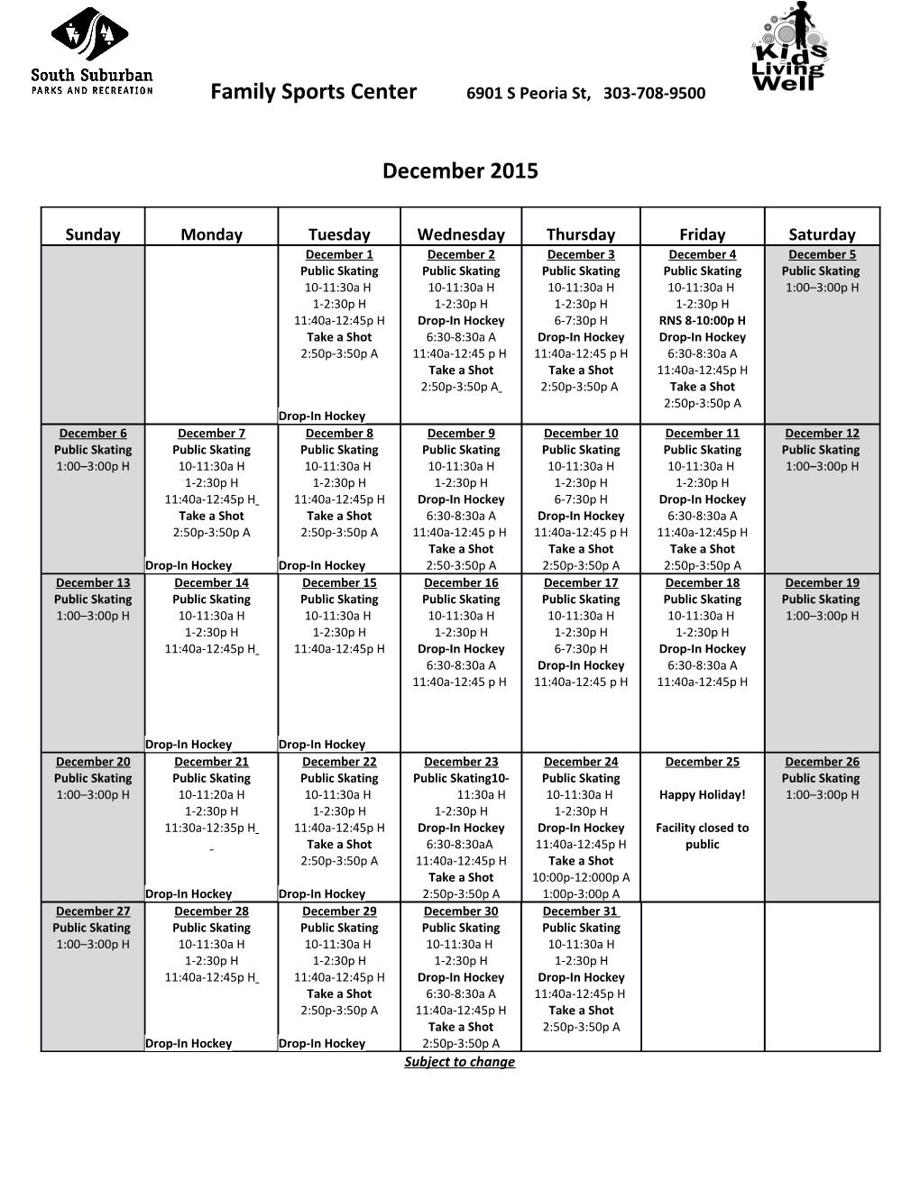 Goodson Recreation Center Pool Hours