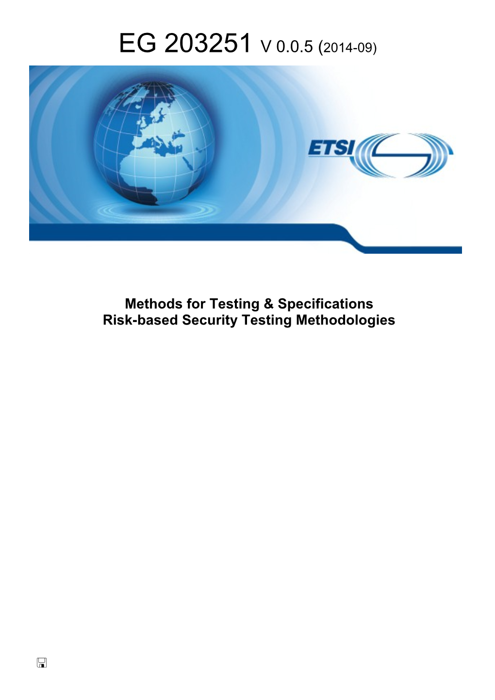 Methods for Testing & Specifications