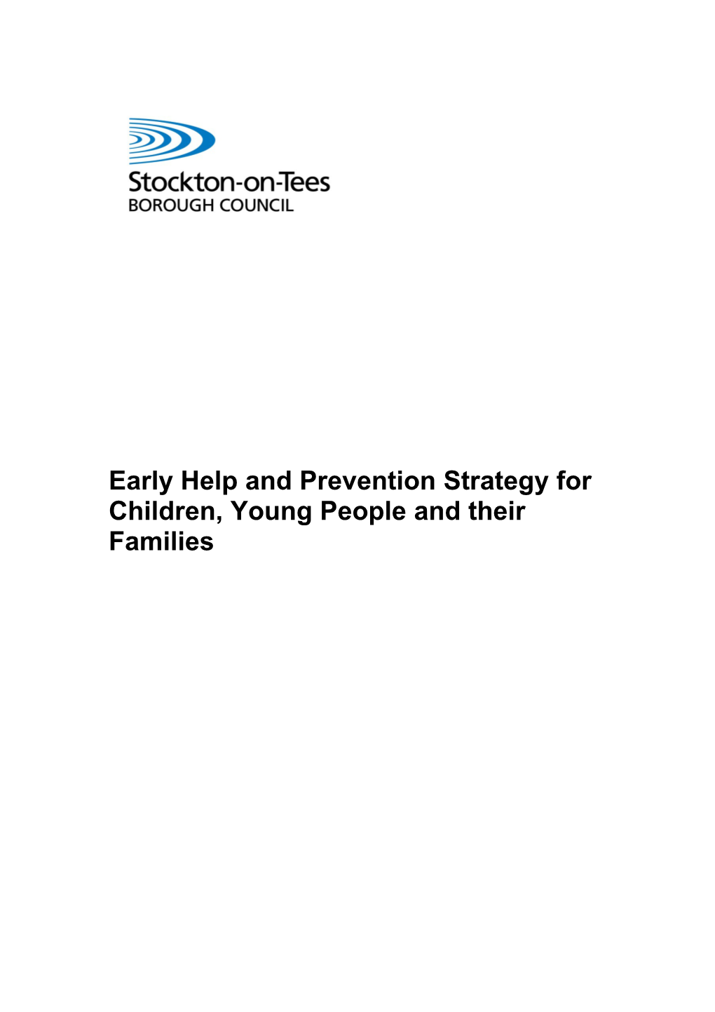 Early Help and Prevention Strategy for Children, Young People and Their Families