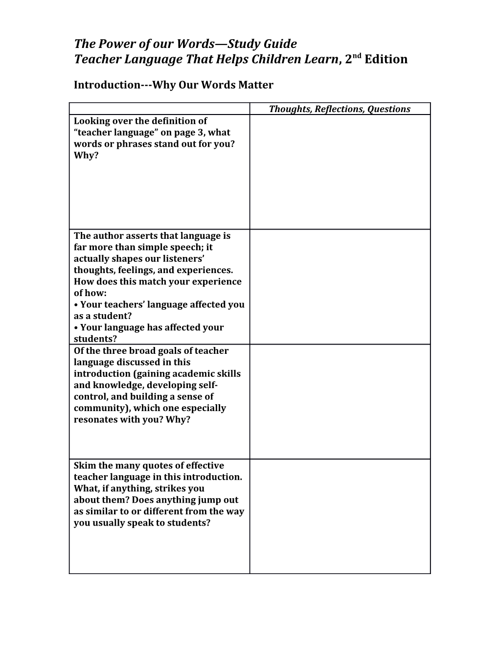 Teacher Language That Helps Children Learn, 2Nd Edition