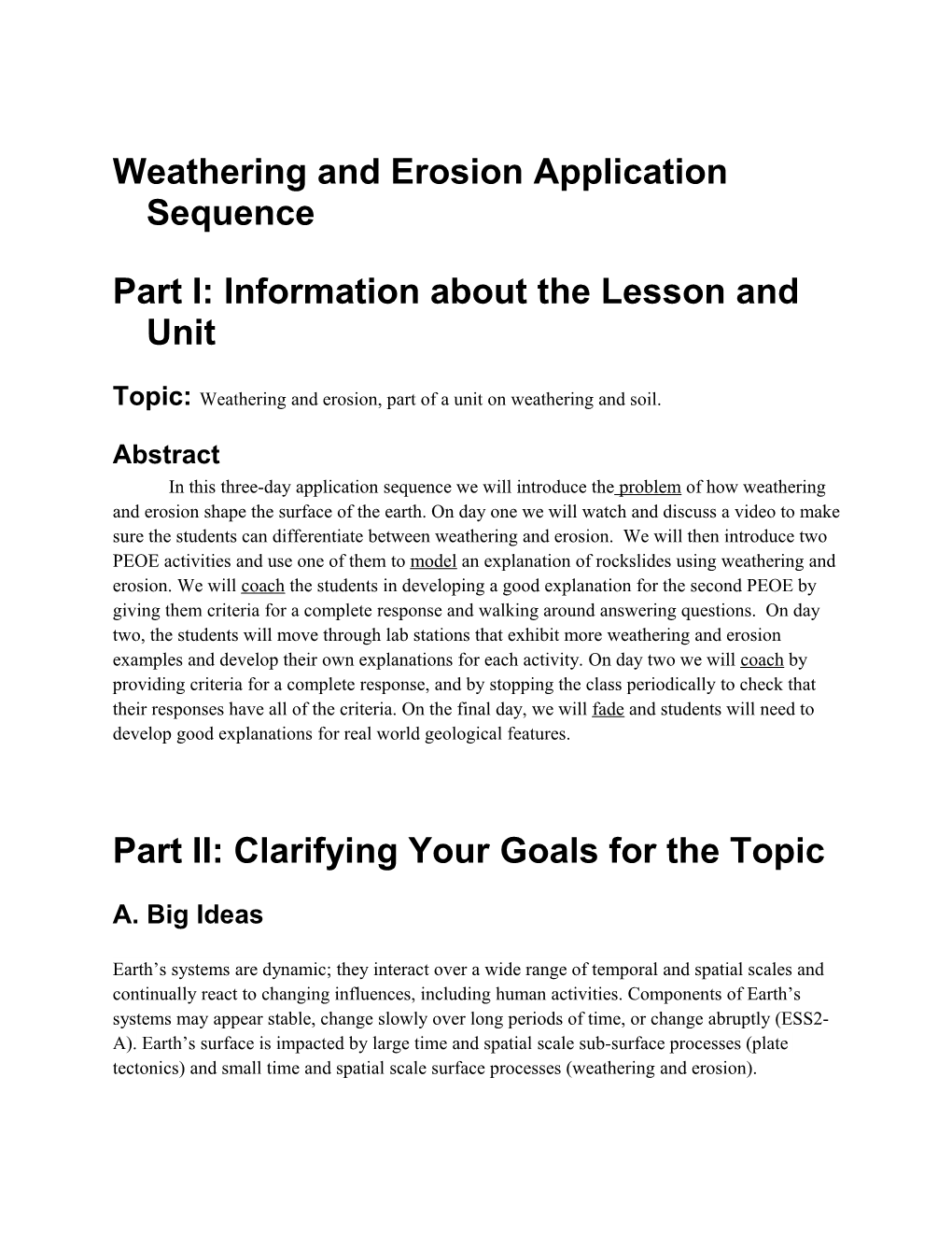 3 Day Lesson Plan Report Template