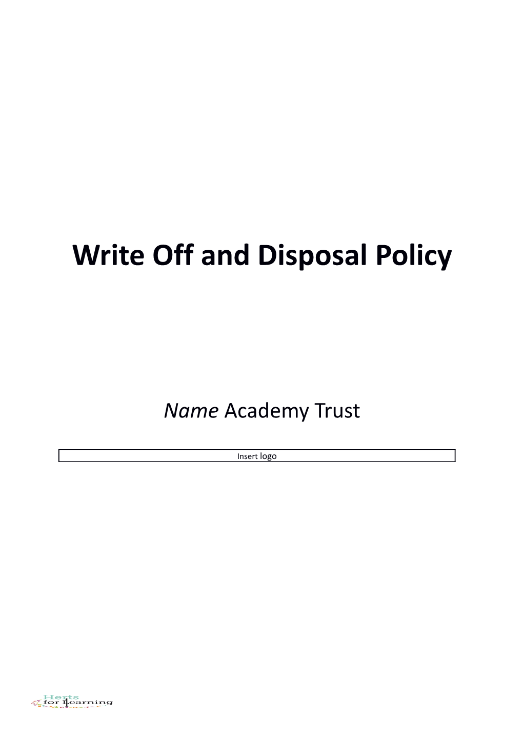 Write Off and Disposal Policy