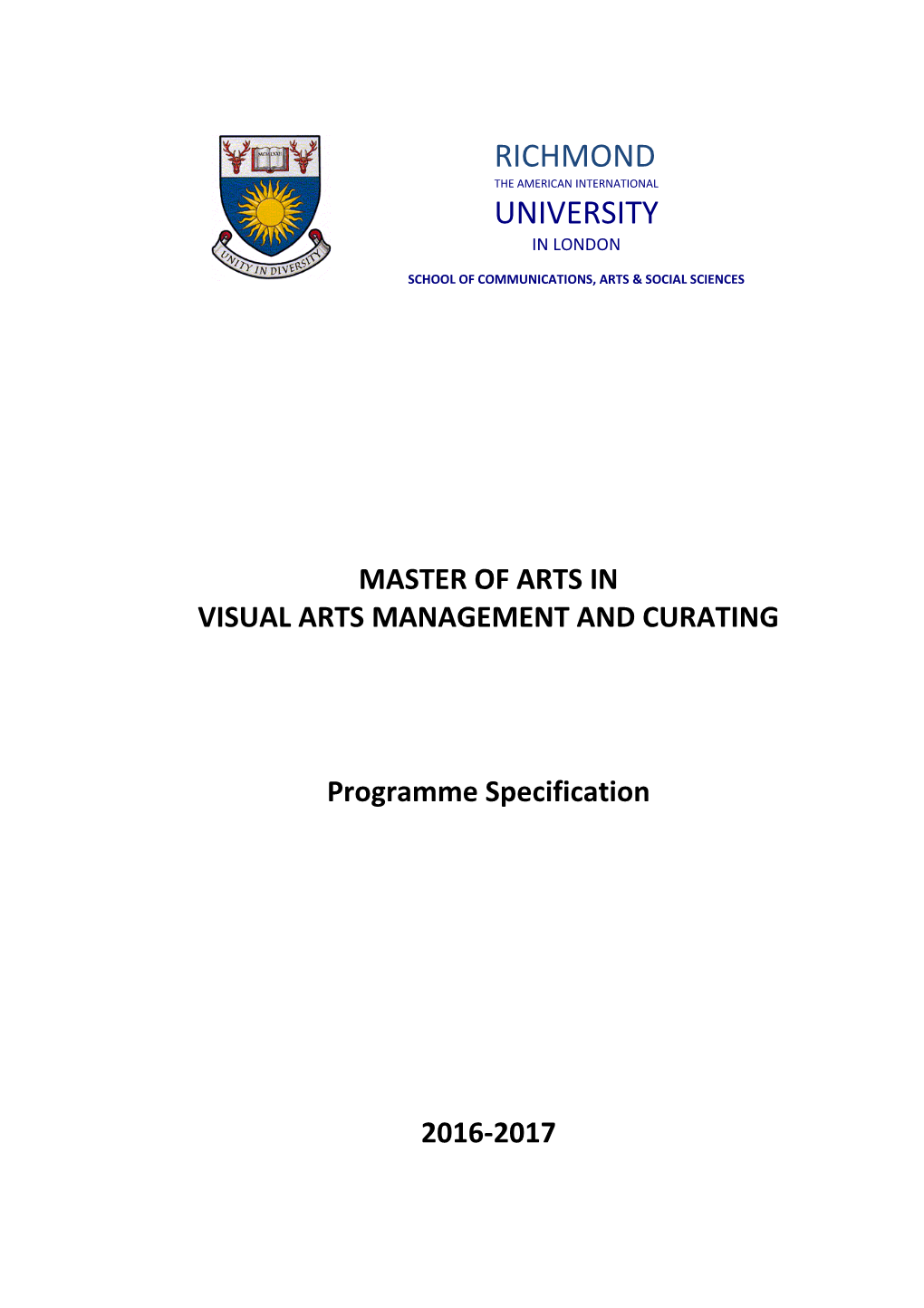 Visual Arts Management and Curating