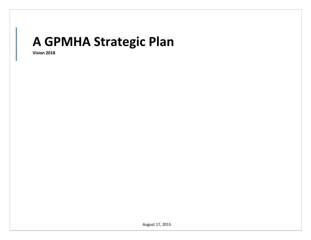 GPMHA Strategic Plan