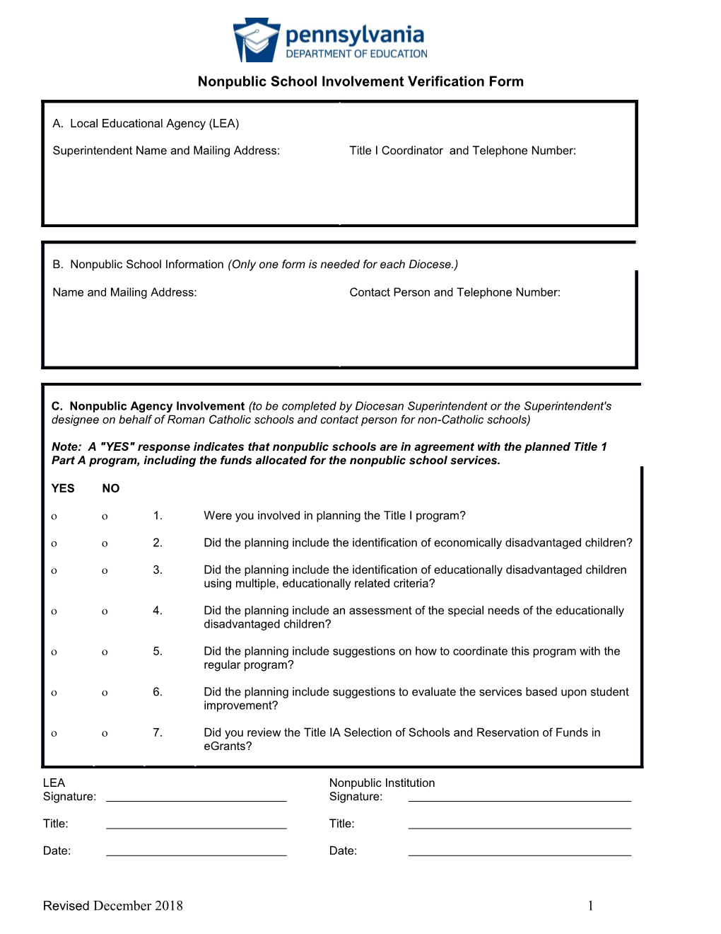 COMMONWEALTH of PENNSYLVANIA2016-17 Title I Application