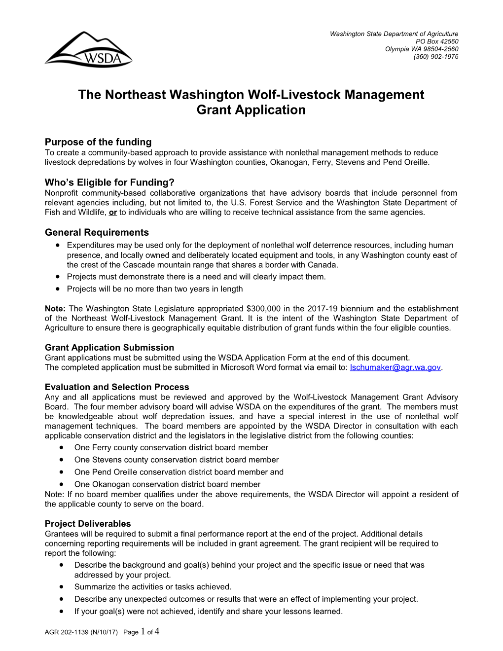 The Northeast Washington Wolf-Livestock Management